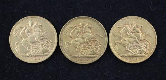 An Edward VII gold sovereign, 1906 (3)